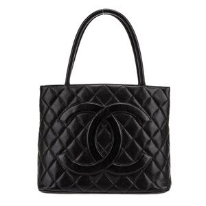 Chanel Black Quilted Medallion Silver Hardware